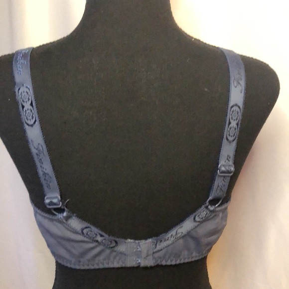 FINIKIN blue and pink floral lace bra. No padding. Underwire. Size 38 D. - Picture 4 of 9